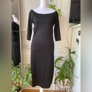 Elegant Black Midi Dress